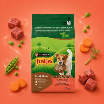 PURINA® FRISKIES Mini Menu Bœuf et Légumes 1,5 kg PURINA® FRISKIES Mini Menu Bœuf et Légumes 1,5 kg