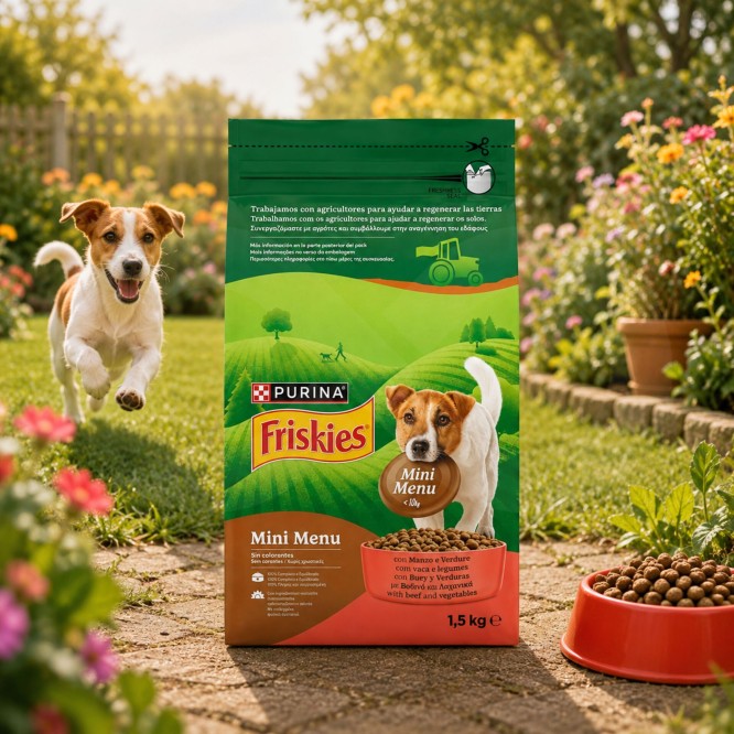 PURINA® FRISKIES Mini Menu Bœuf et Légumes 1,5 kg