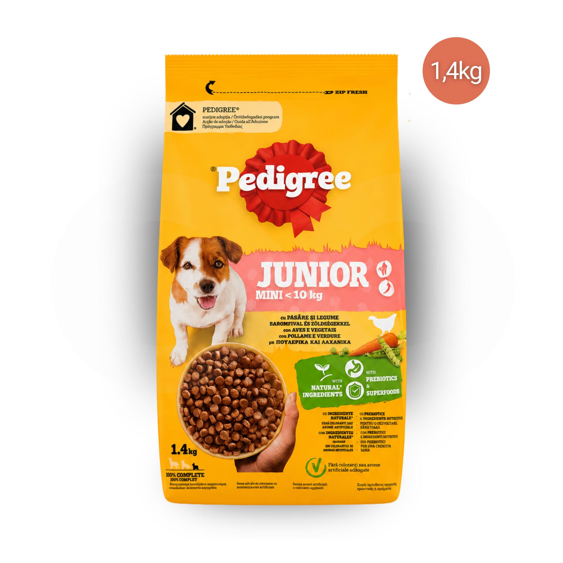 PEDIGREE® Mini Junior Gevogelte en Groenten 1,4 kg