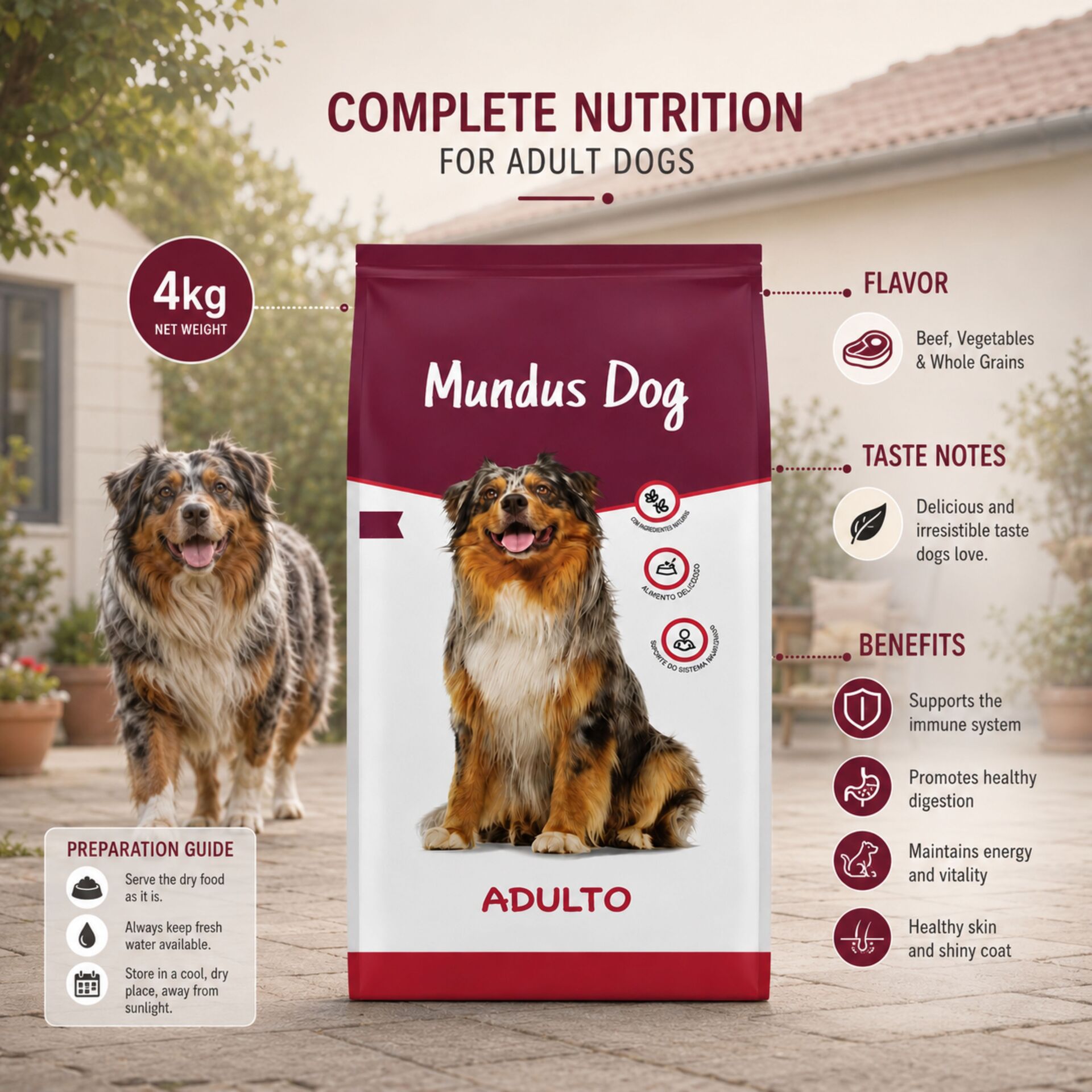 MUNDUS® Chien Adulte 4 kg