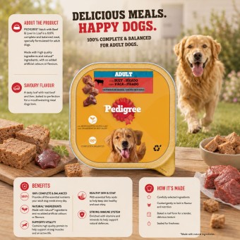 PEDIGREE® Pâté Adulte Bœuf et Foie 300 g