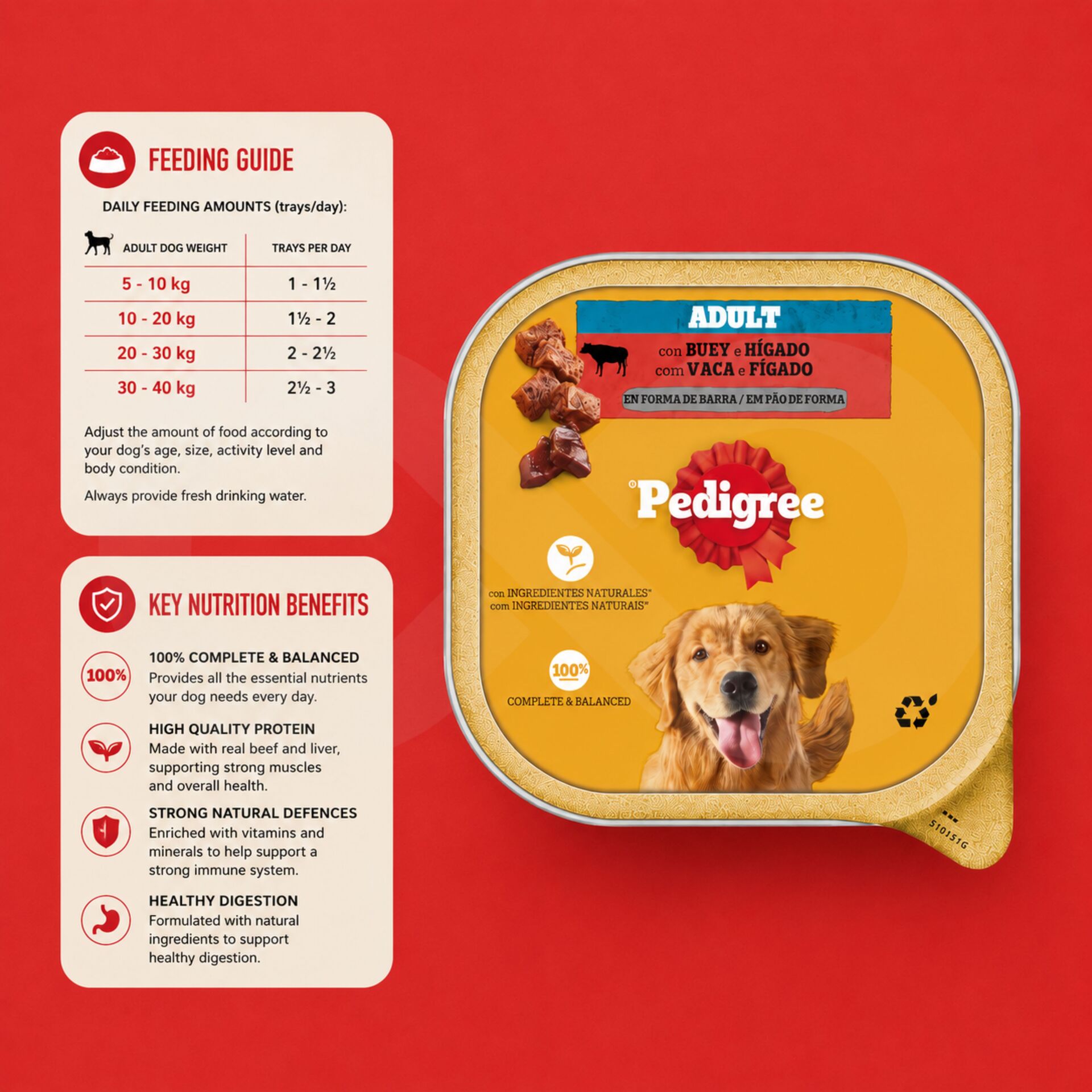 PEDIGREE® Pâté Adulte Bœuf et Foie 300 g