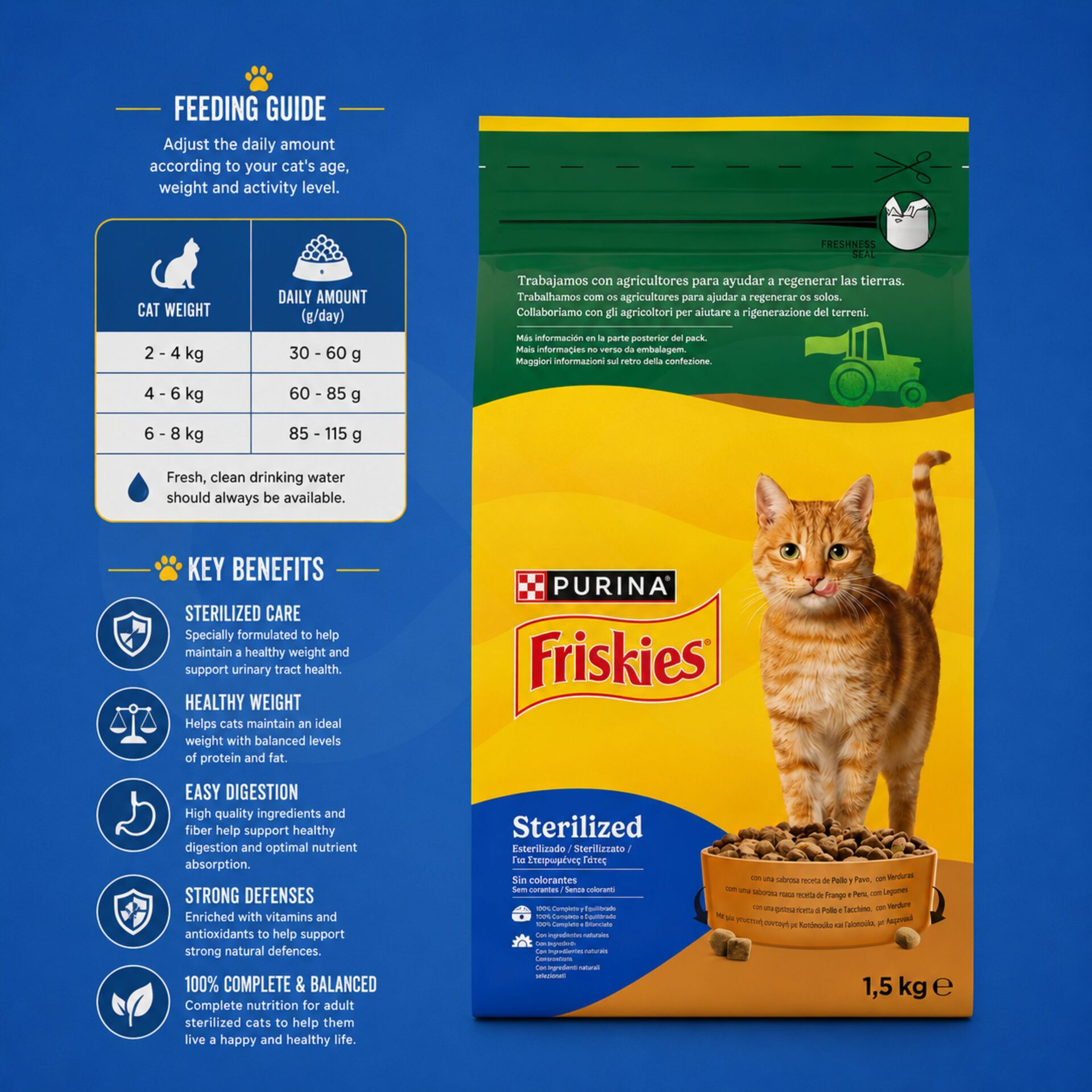 PURINAź Friskies Kot Sterylizowany Losos i Warzywa 1,5 kg