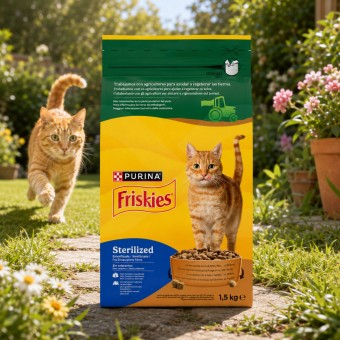 PURINA� Friskies Kot Sterylizowany Losos i Warzywa 1,5 kg