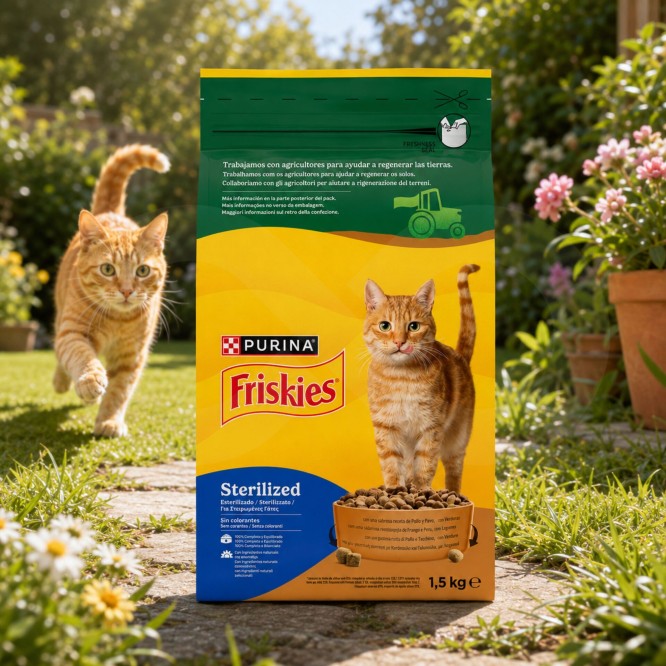 PURINA� Friskies Kot Sterylizowany Losos i Warzywa 1,5 kg