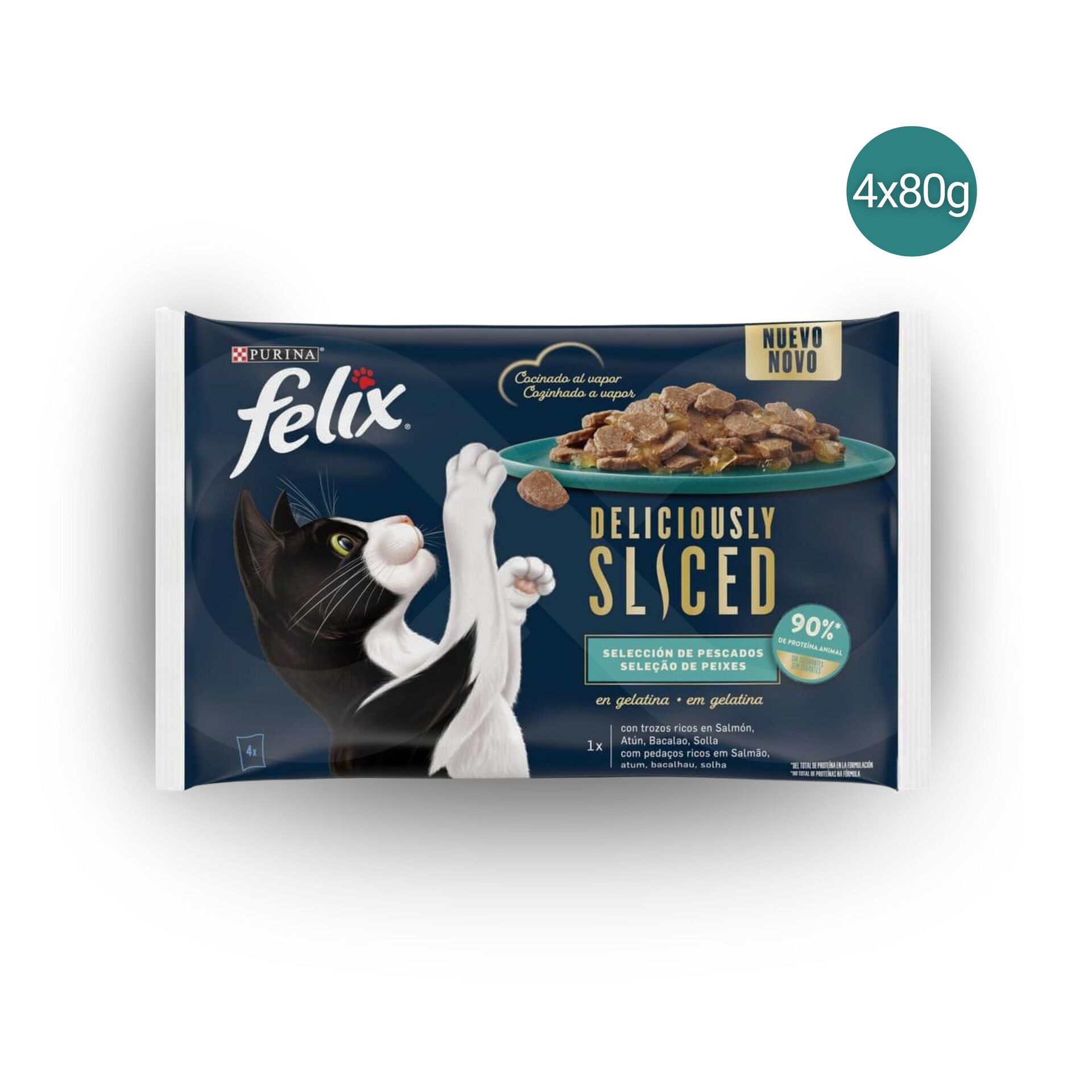 PURINA® FELIX® Deliciously Sliced Fish Selection 4 x 80g