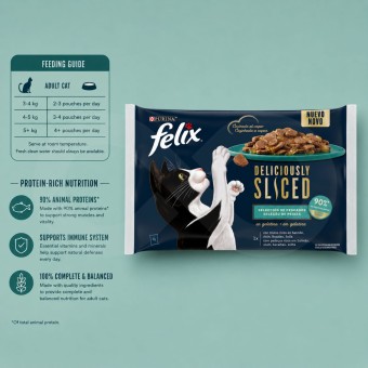 PURINA® FELIX® Deliciously Sliced Fish Selection 4 x 80g