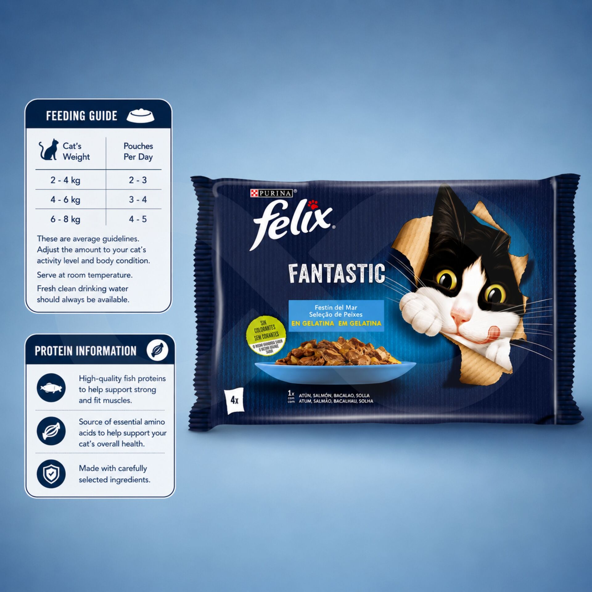 PURINA® FELIX® Fantastic Morska Uczta 4 x 85g