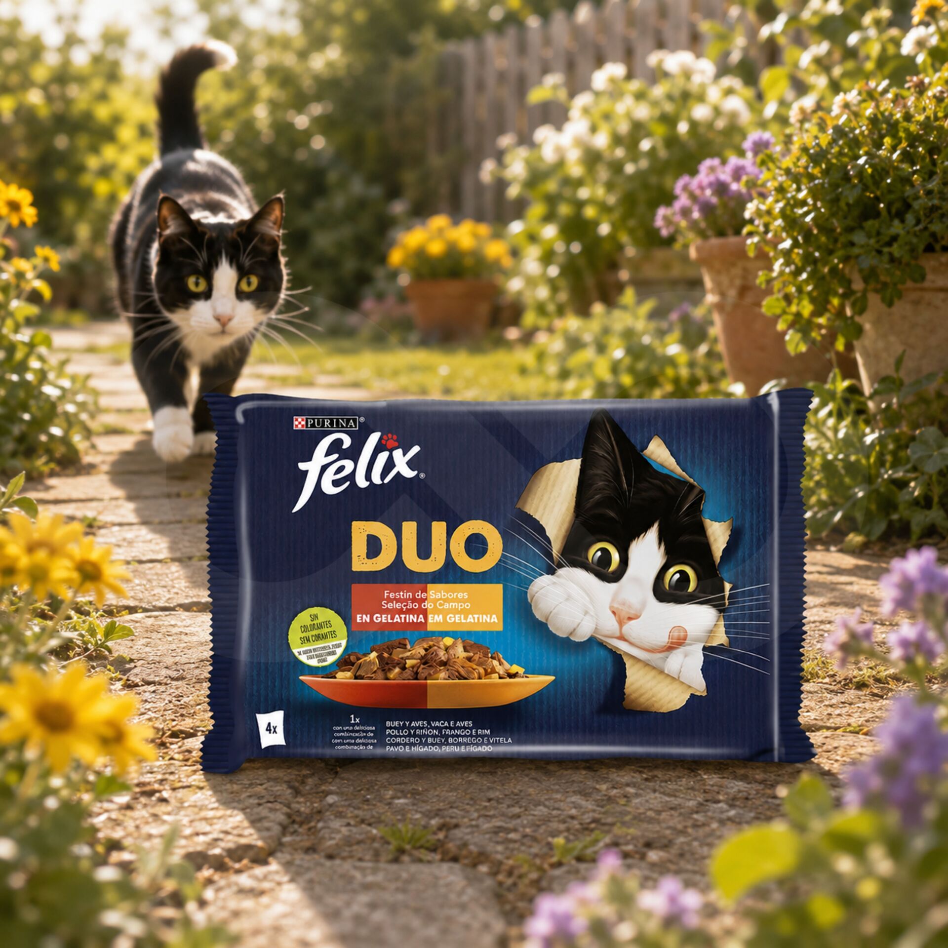 PURINA® FELIX® Fantastic Duo Selectie van het Platteland 4 x