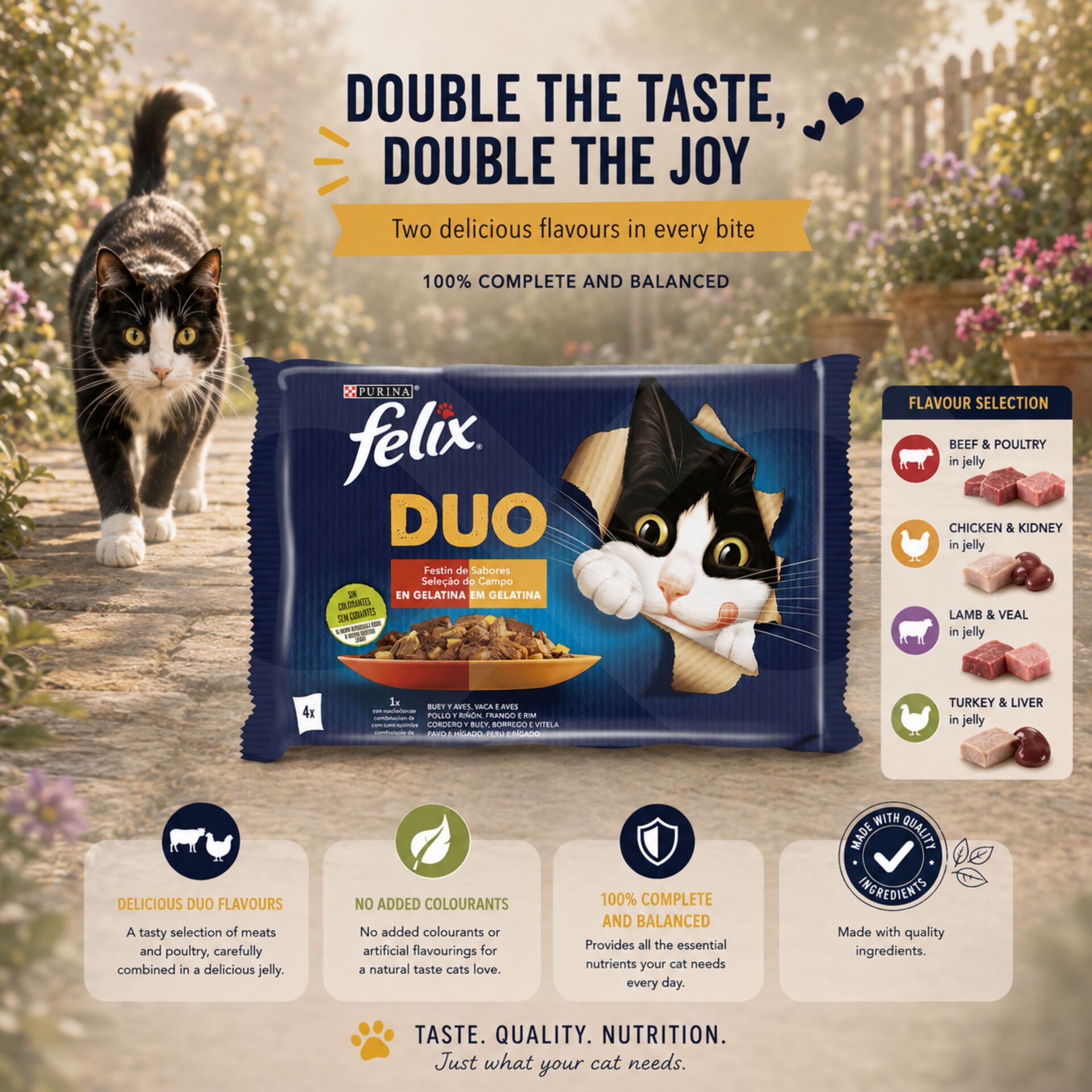 PURINA® FELIX® Fantastic Duo Selectie van het Platteland 4 x