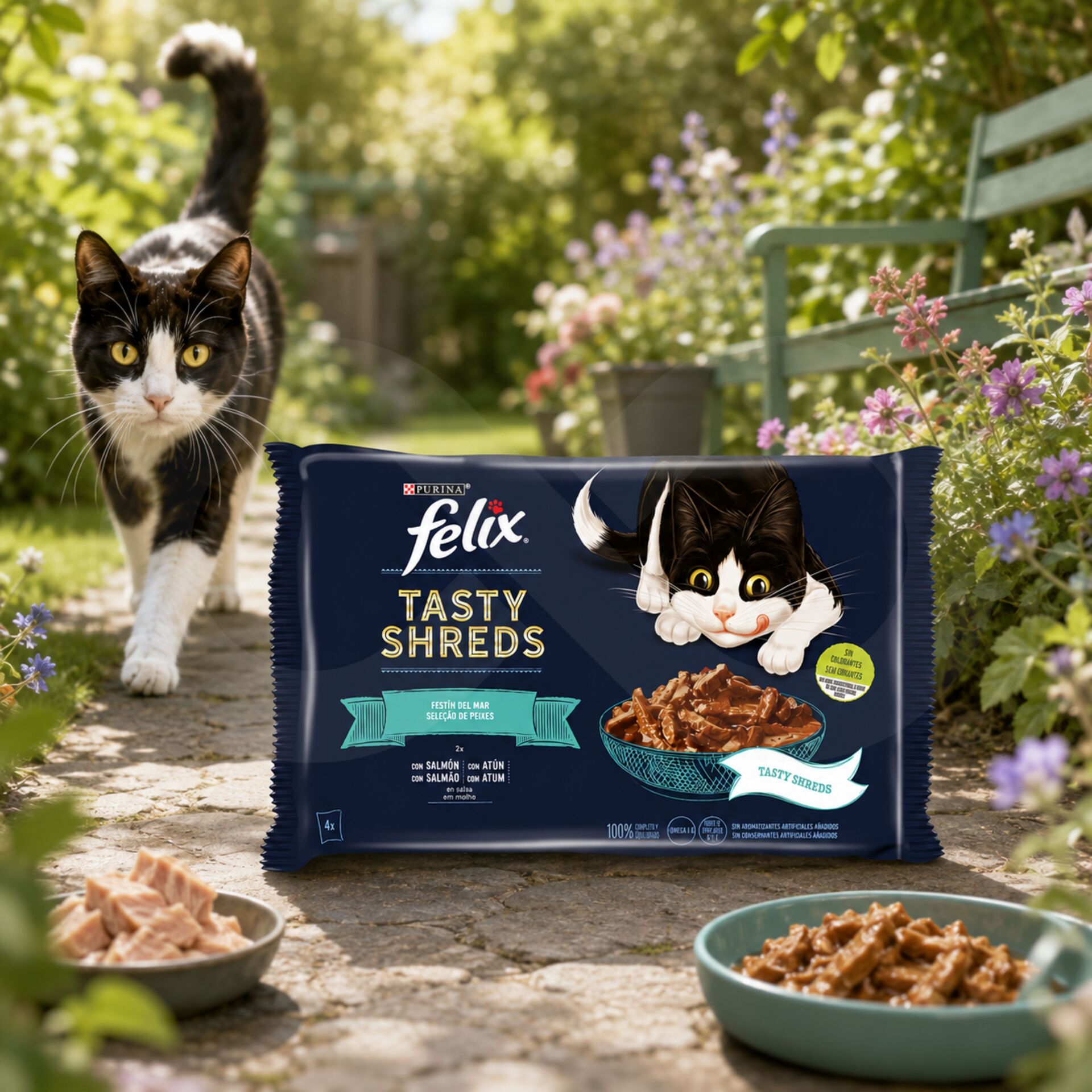 PURINA® FELIX Tasty Shreds Fish Selection 4 x 80g