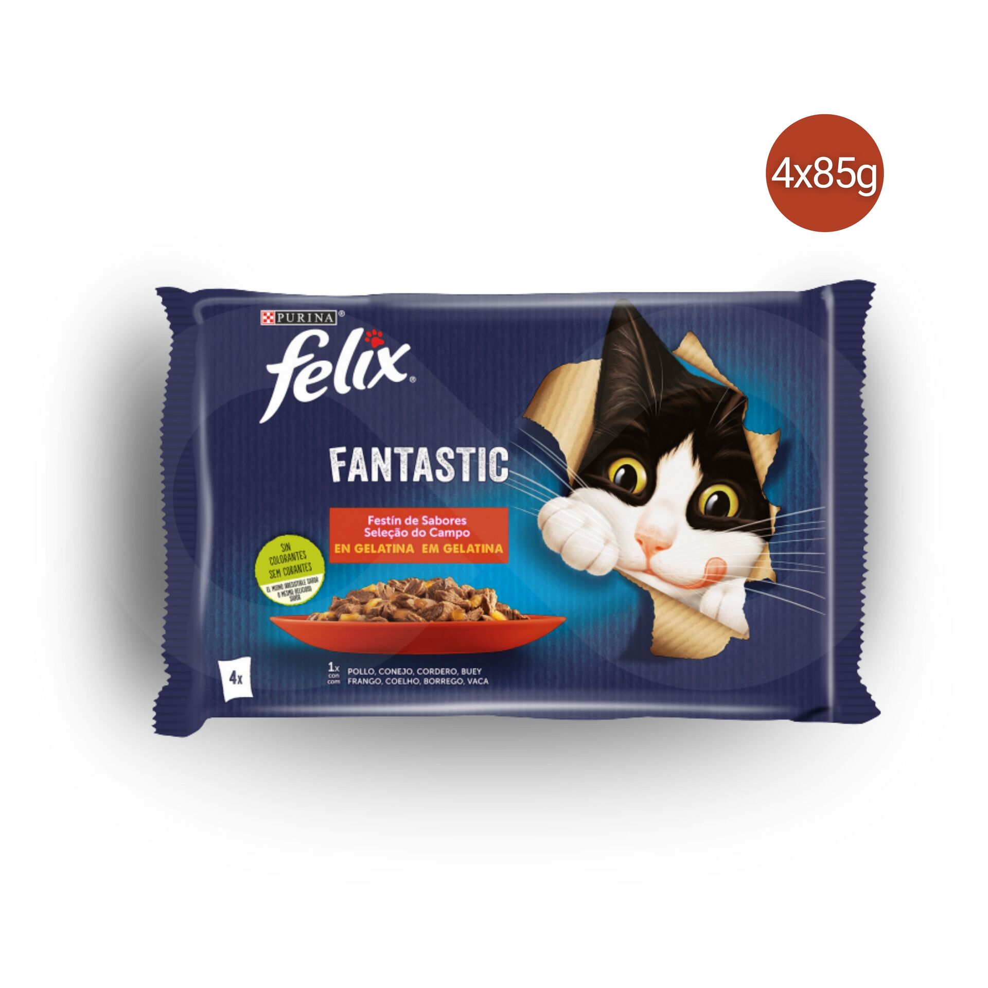 PURINAź FELIX Fantastic Miesna Uczta 4 x 85g