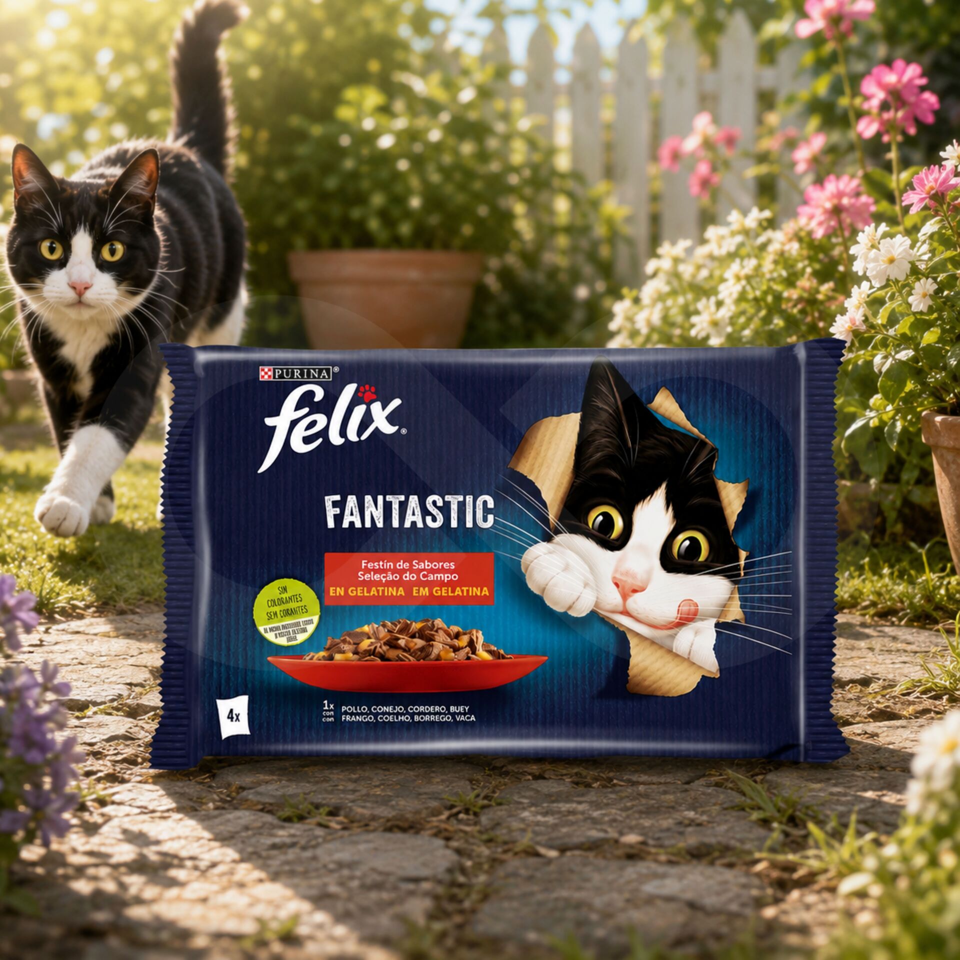 PURINAź FELIX Fantastic Miesna Uczta 4 x 85g