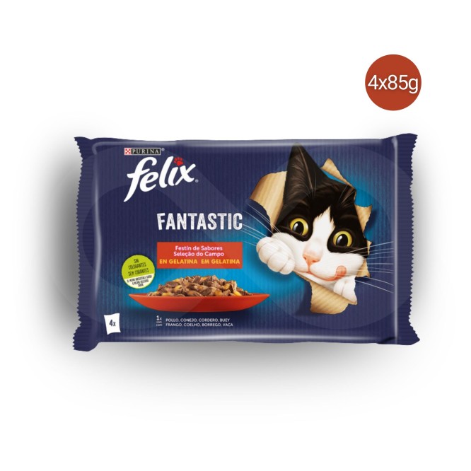 PURINAź FELIX Fantastic Miesna Uczta 4 x 85g