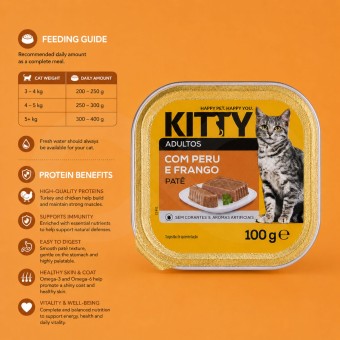 KITTY® Adult Pâté Turkey and Chicken 100 g