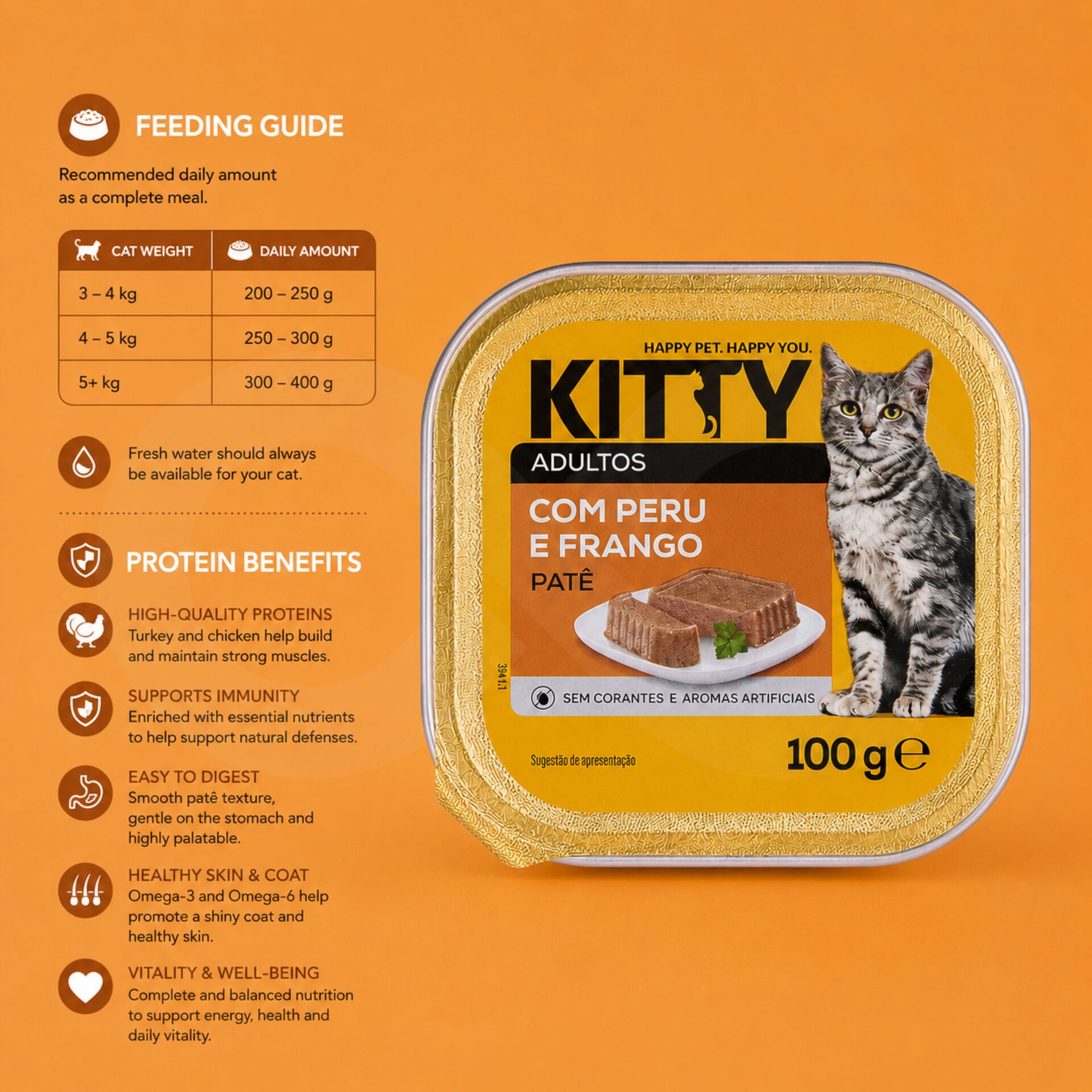 KITTY® Adult Pâté Turkey and Chicken 100 g