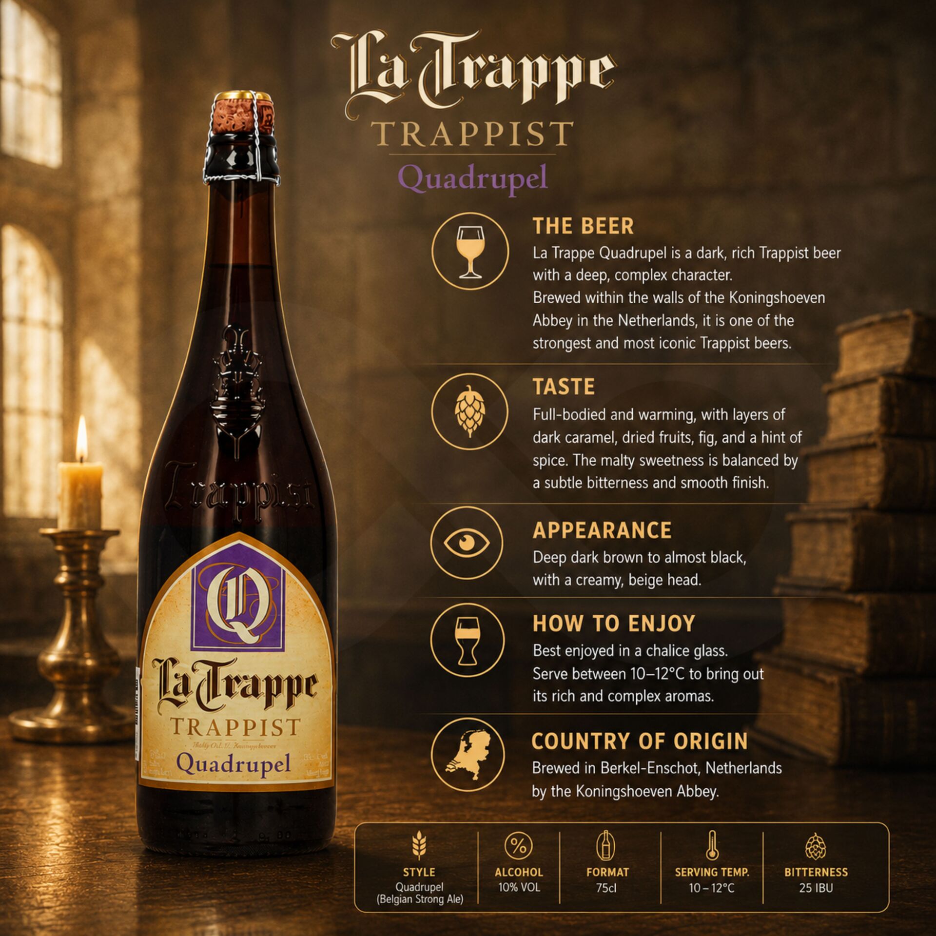 LA TRAPPE® Bier Quadrupel 750ml