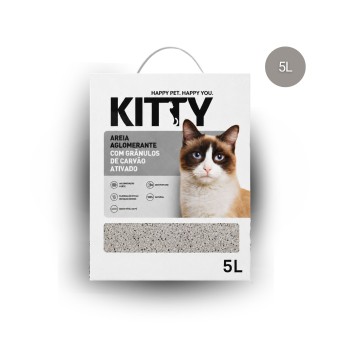 KITTY� Areia Aglomerante com Carv�o Ativado 5L