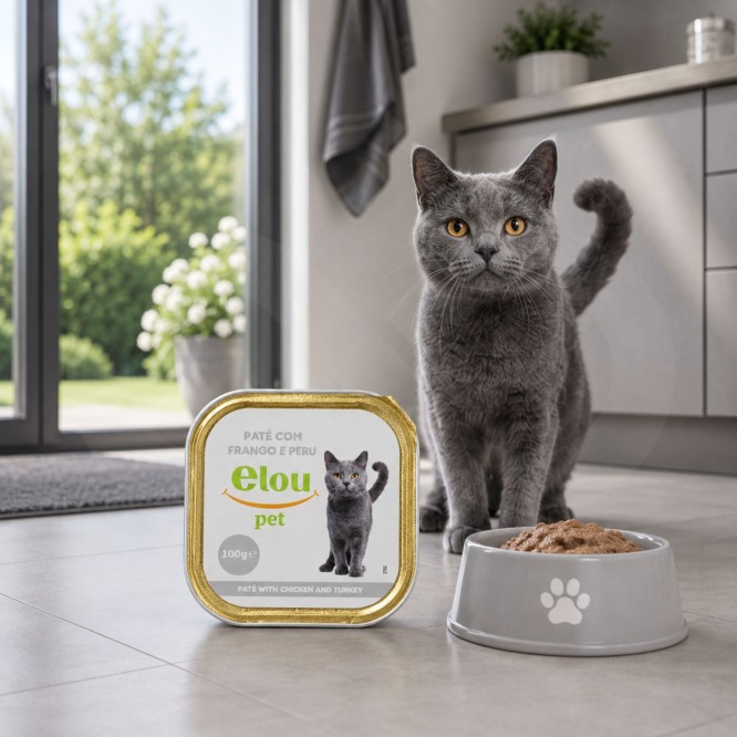 ELOU PET® Pastete für Ausgewachsene Katzen mit Huhn und Pute