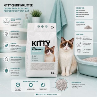KITTY� Areia Aglomerante para Gatos 5L