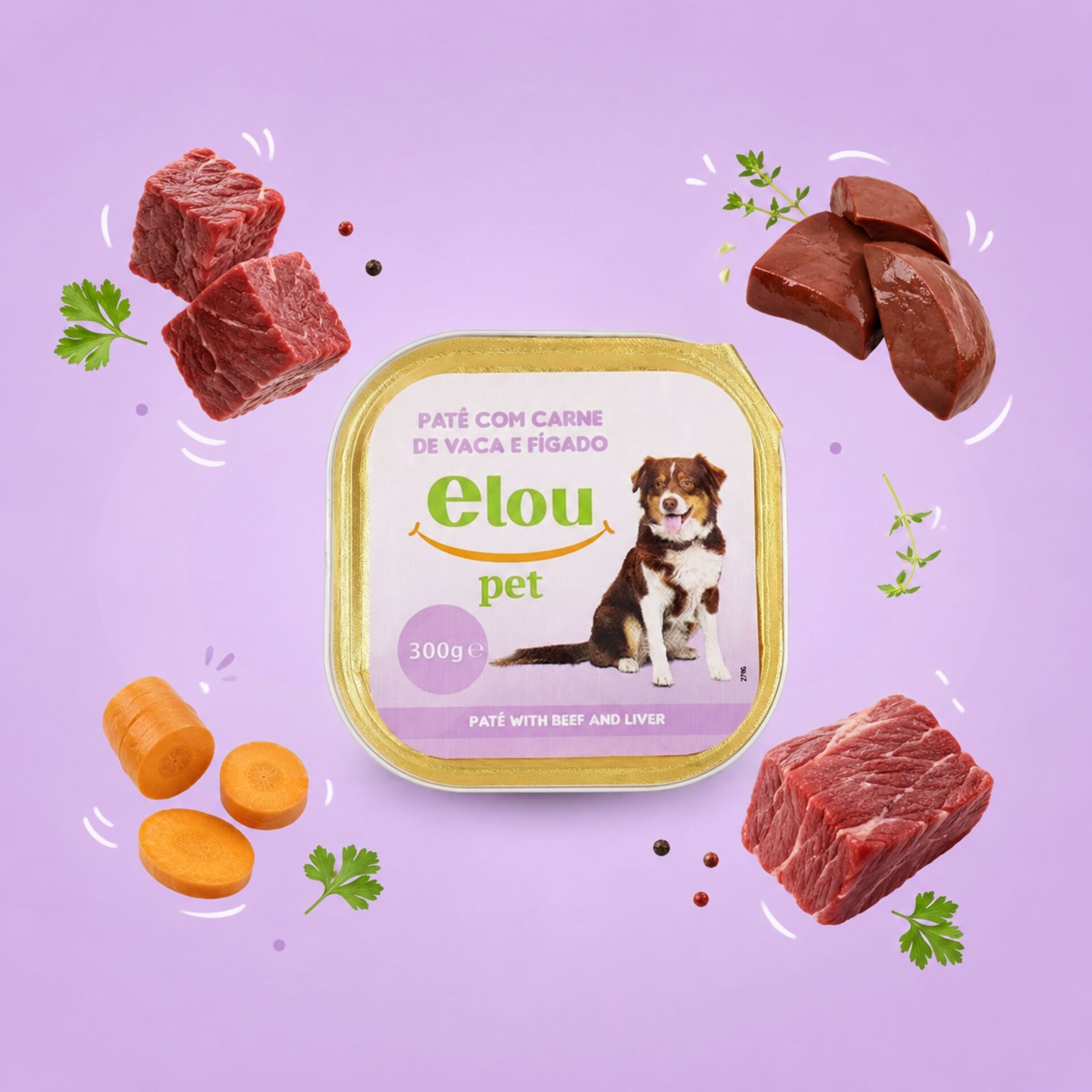 ELOU PET® Adult Dog Pâté Poultry and Game 300 g
