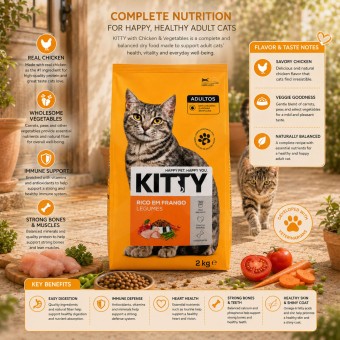 KITTY® Adulte Poulet et Légumes 2 kg