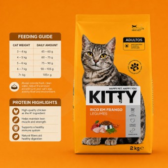 KITTY® Adulte Poulet et Légumes 2 kg