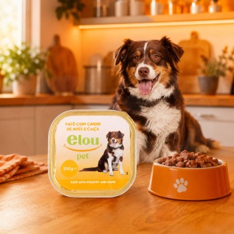 ELOU PET® Pâté pour Chiens Adultes à la Volaille et à l'Agng