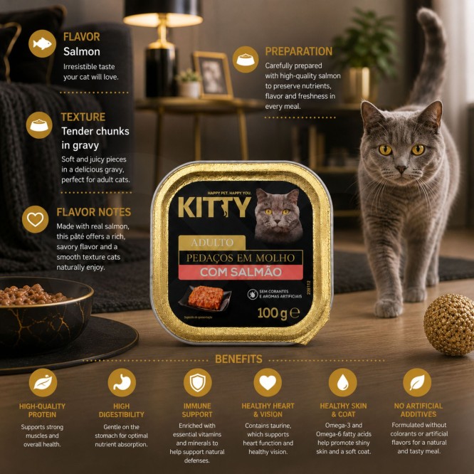 KITTY® Premium Adult Pâté Salmon 100 g