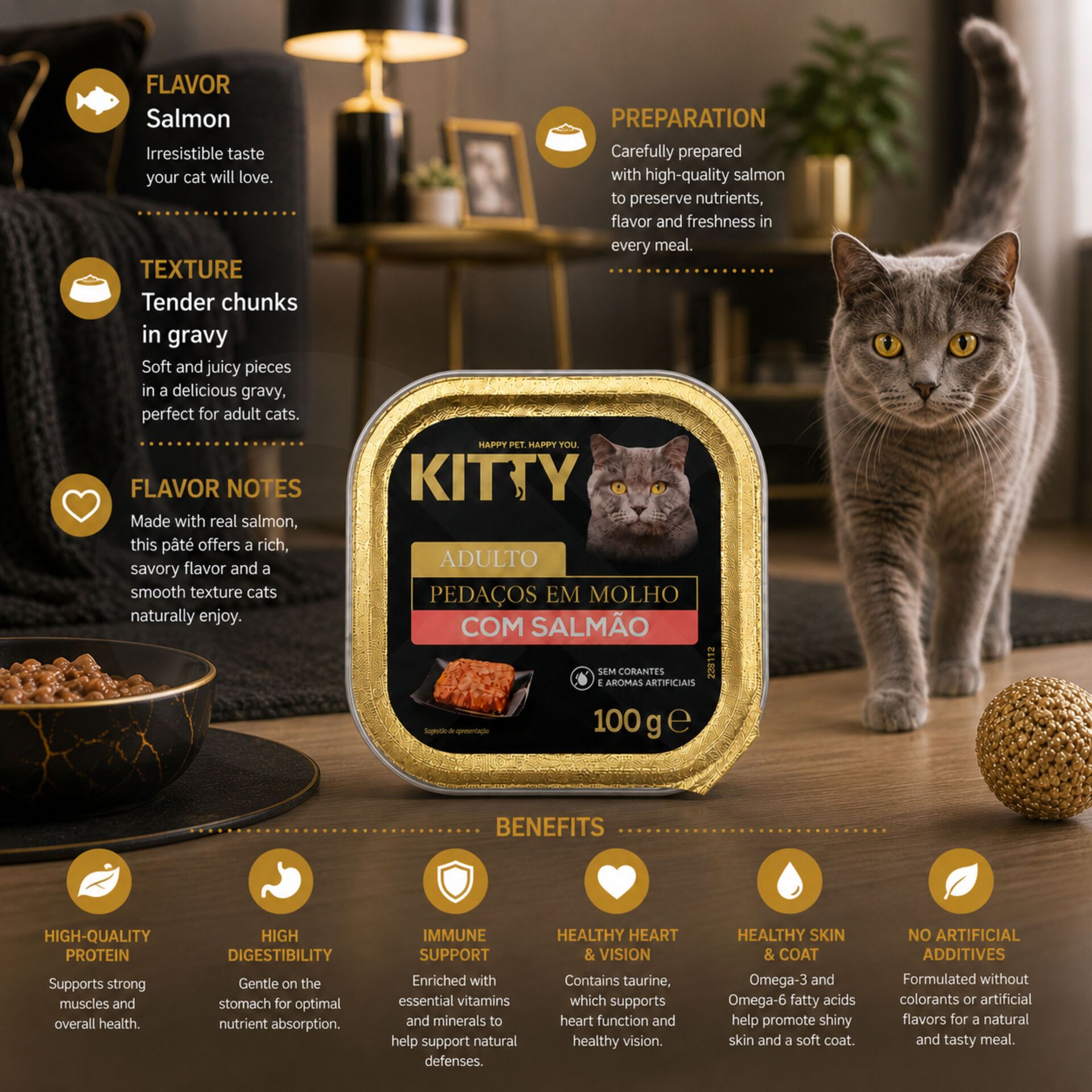 KITTY® Premium Adult Pâté Salmon 100 g