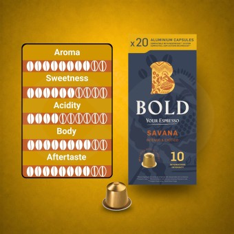 BOLDŽ Savanna Nespresso Capsules 20 pcs