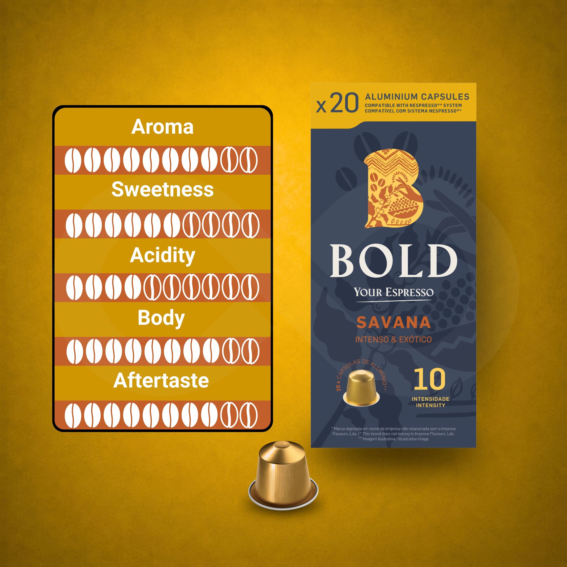 BOLDŽ Savanna Nespresso Capsules 20 pcs