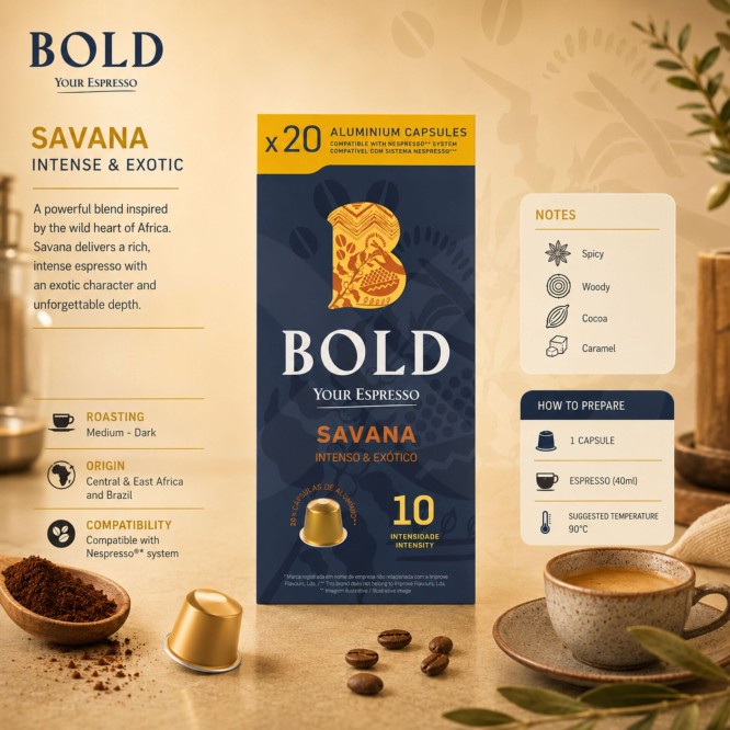 BOLDŽ Savanna Nespresso Capsules 20 pcs
