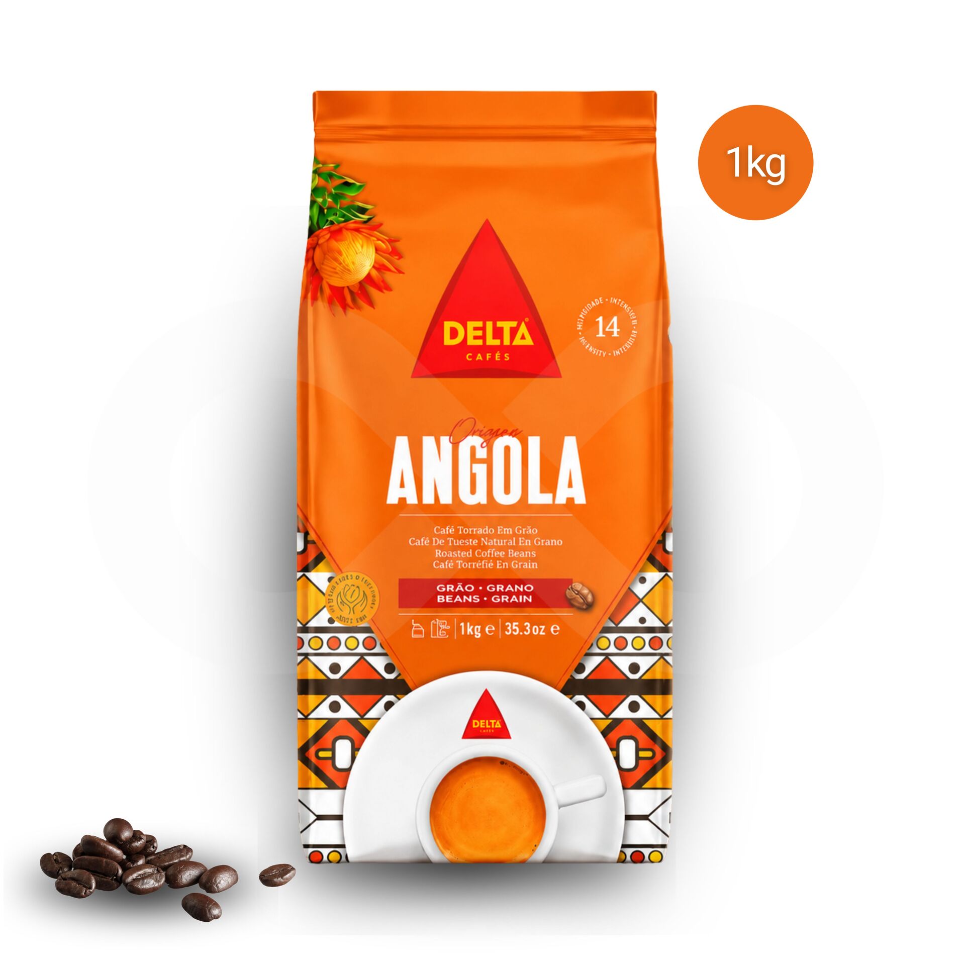 DELTA CAFÉS® Ziarna Kawy Angola 1kg