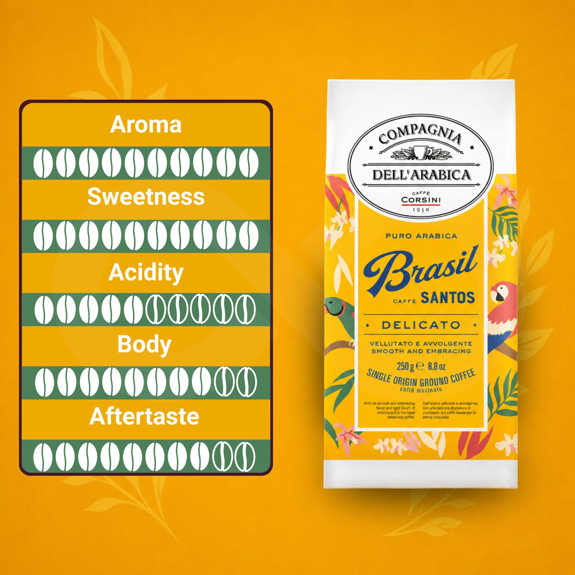 COMPAGNIA DELL'ARABICA® Café Moído Brasil 250g