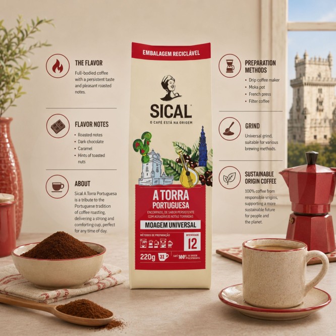 SICAL® Café Moído Torra Portuguesa 220g