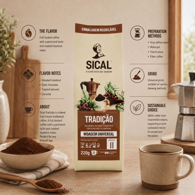 SICAL® Ground Coffee Tradição 220g