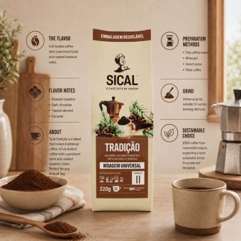 SICAL® Ground Coffee Tradição 220g