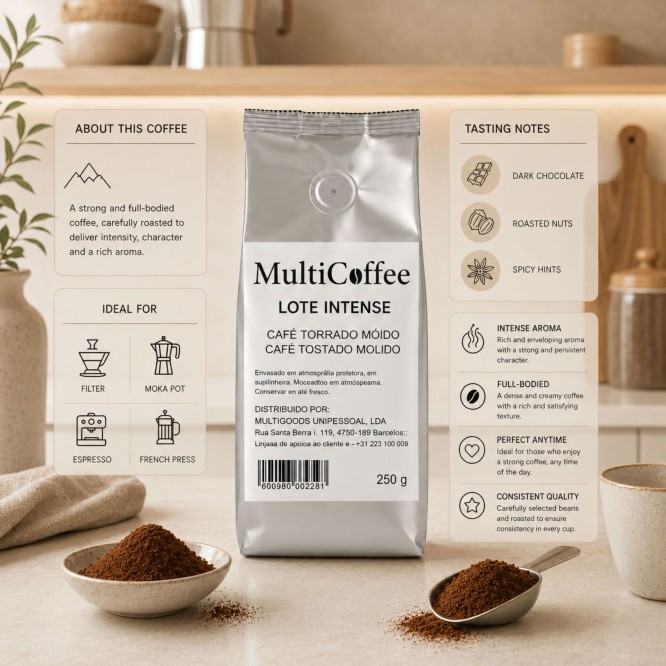 MULTICOFFEES® Gemalen Koffie Intense 200g