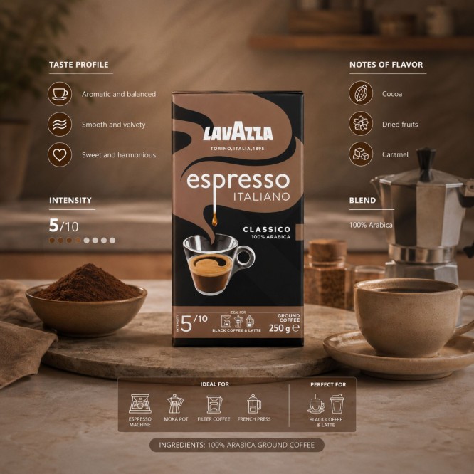 LAVAZZA® Café Moulu Espresso Italiano 250g