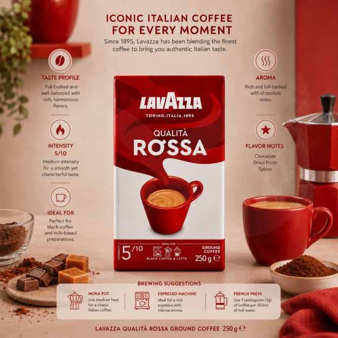LAVAZZA® Caffè Macinato Rossa 250g
