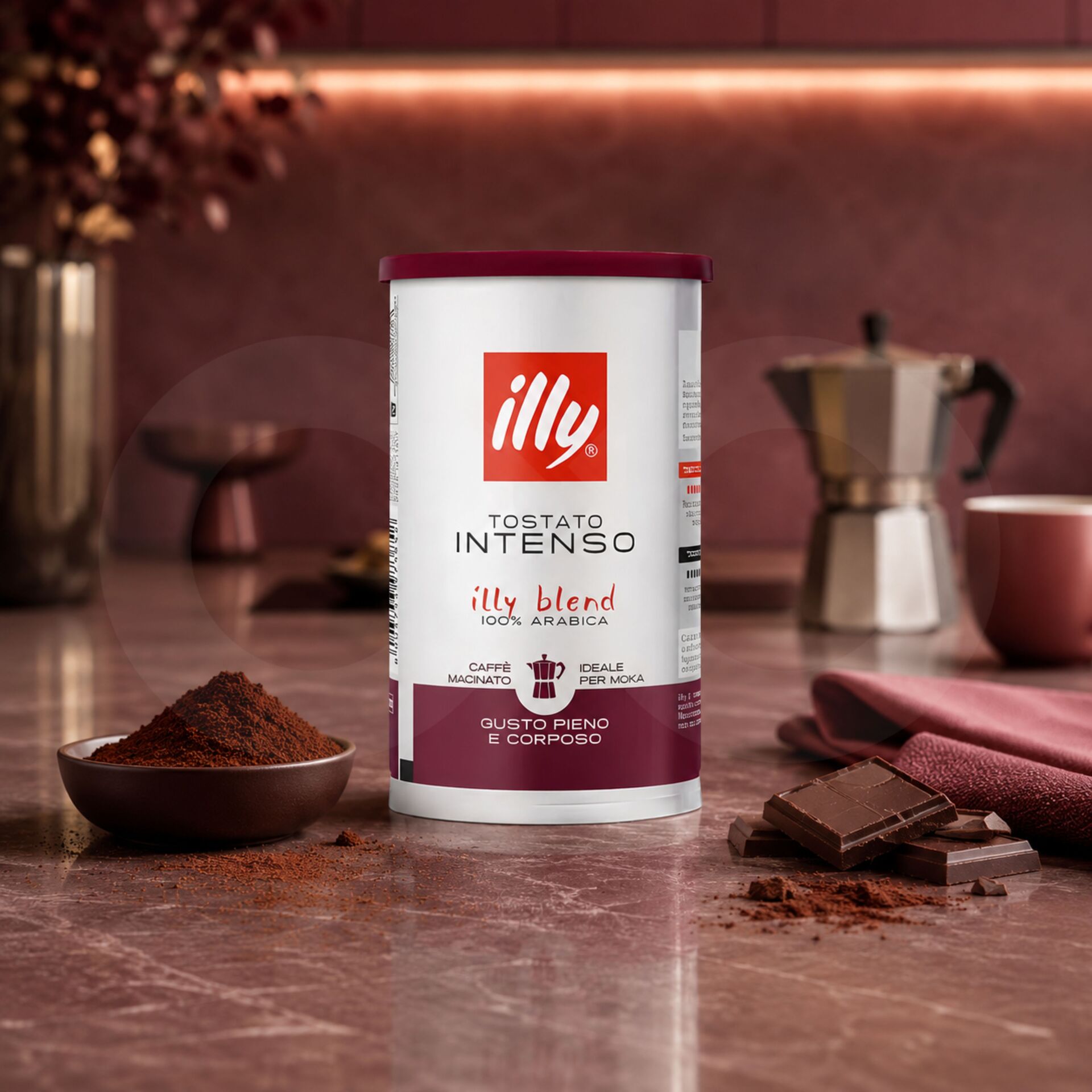 ILLY® Ground Coffee Intenso Moka 185g