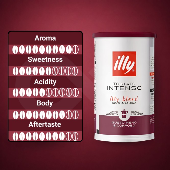 ILLY� Ground Coffee Intenso Moka 185g