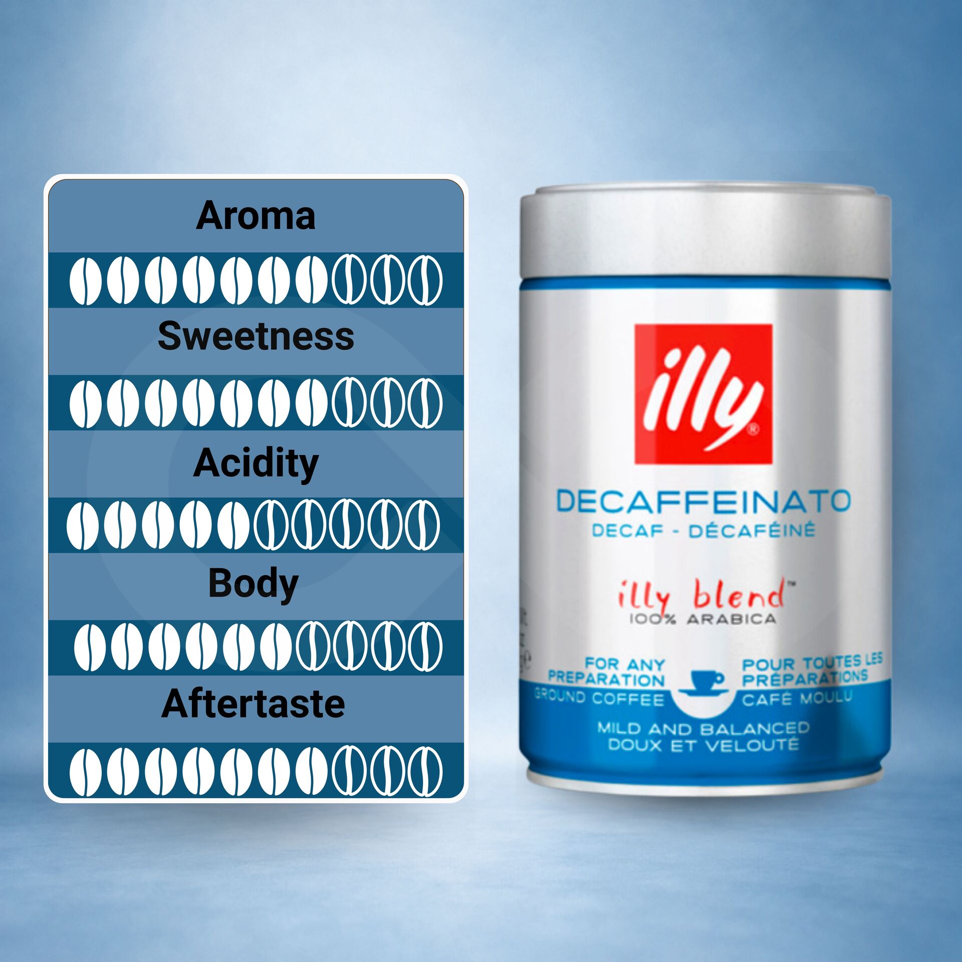 ILLY® Café Moulu Décaféiné 250g