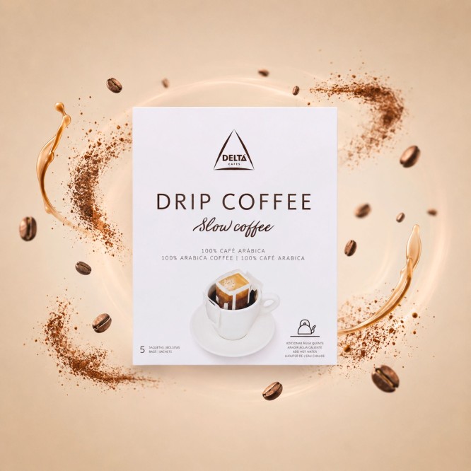 DELTA CAF�S� Kaffeepulver Drip Coffee 100% Arabica 5X9g