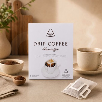 DELTA CAF�S� Kaffeepulver Drip Coffee 100% Arabica 5X9g
