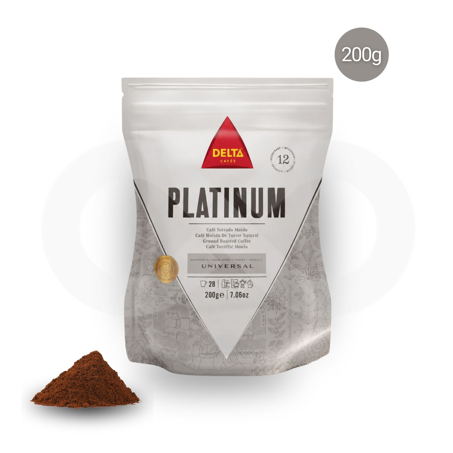 DELTA CAFÉS® Gemalen Koffie Platinum 200g