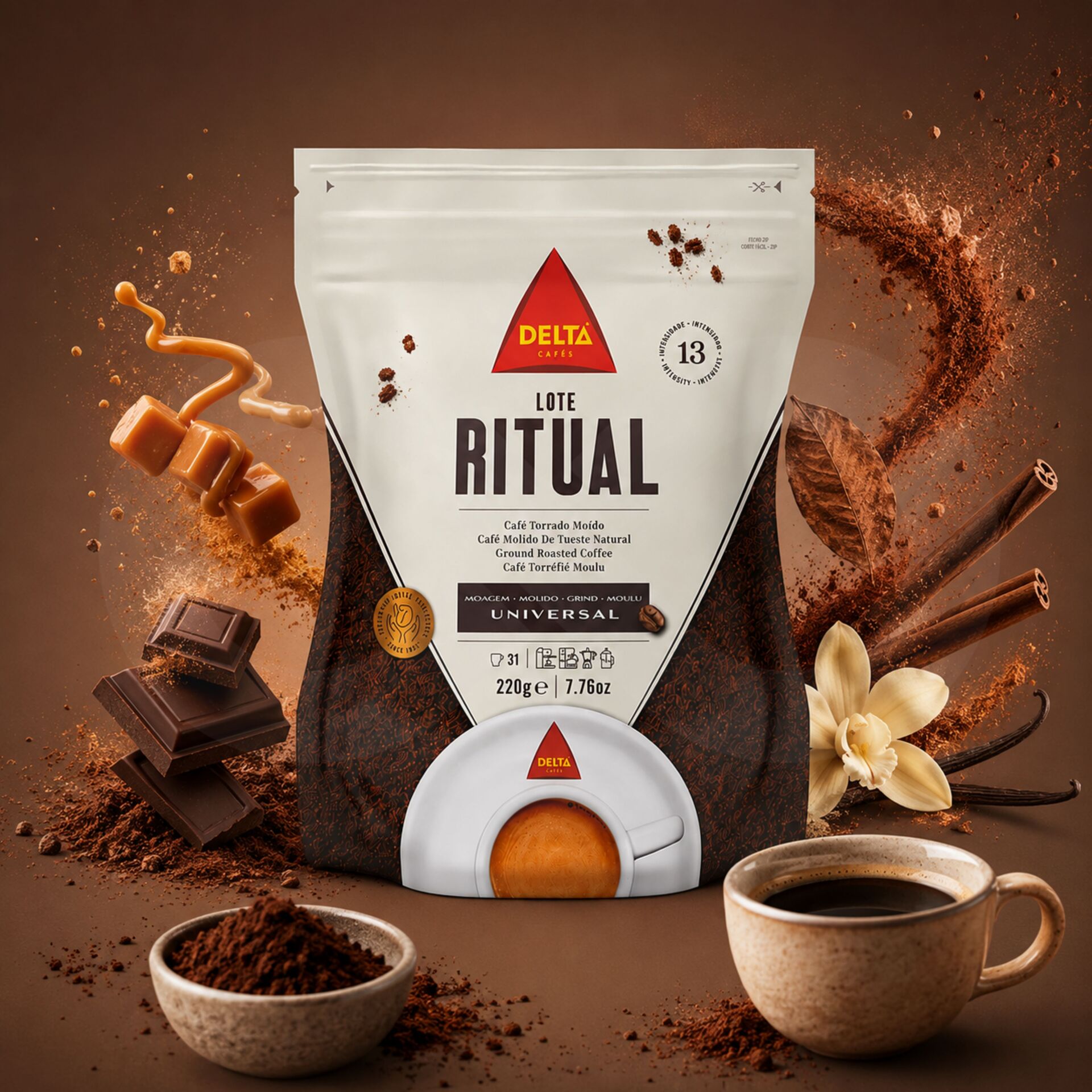 DELTA CAFÉS® Gemalen Koffie Ritual 220g