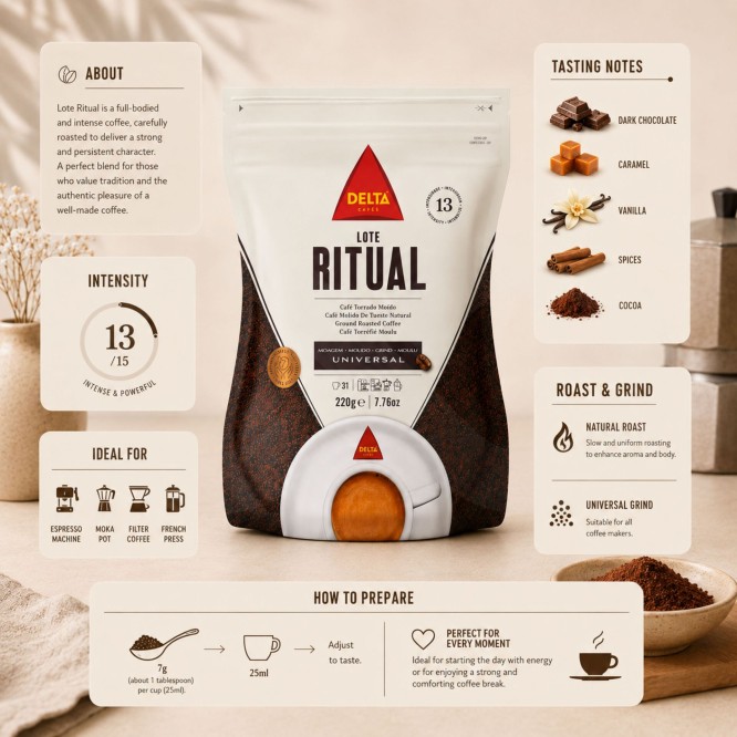 DELTA CAF�S� Gemalen Koffie Ritual 220g
