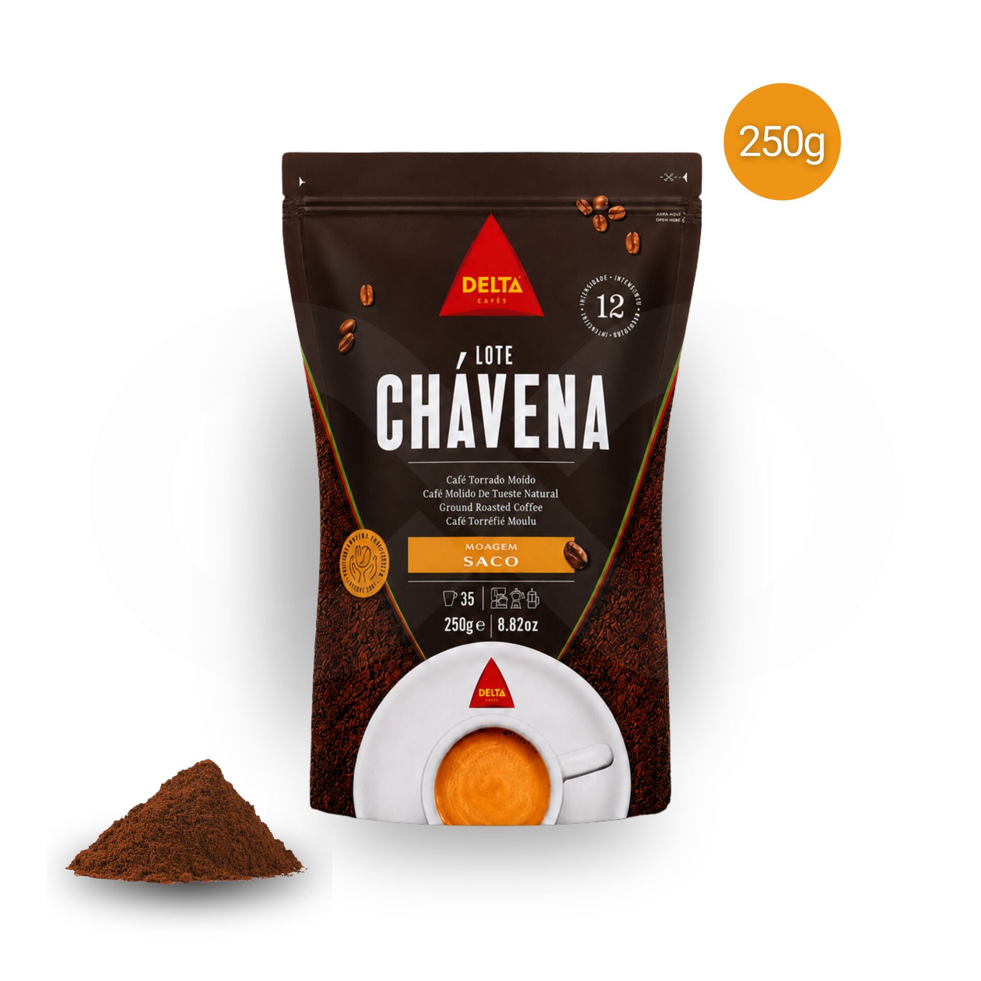 DELTA CAFÉS® Gemalen Koffie Lote Chávena grof malen 250g